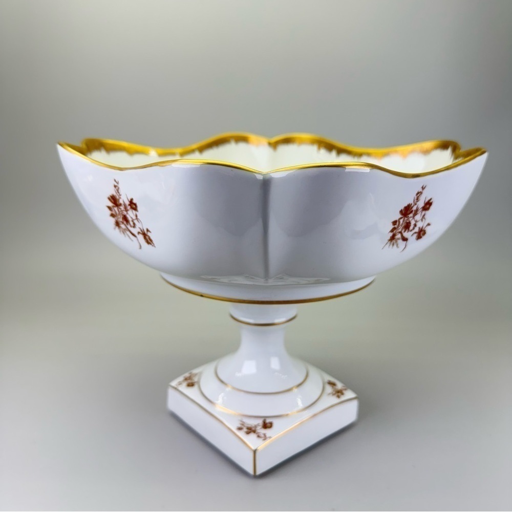 Handpainted French Porcelain Compote - Picture 3 of 10